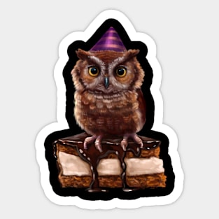 Owl on the cake Sticker